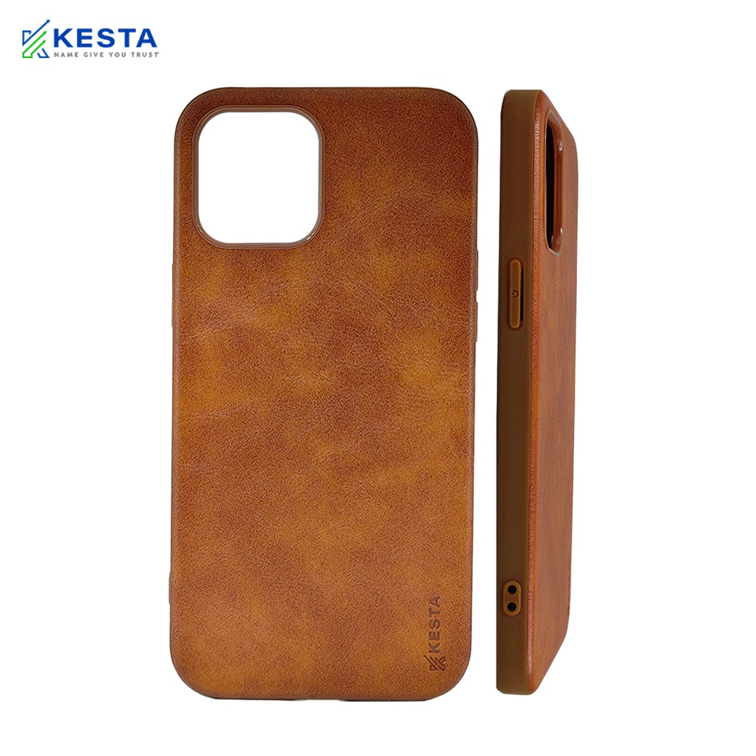 iPhone 12 Cover - Brave Brown Leather Case (Waterproof & Dustproof)